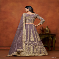 Women's Premium Wedding Net Lehenga Choli with Embroidered Dupatta
